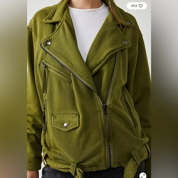 We The Free Rebel Knit Oversized Moto Jacket - Picture 3 of 8